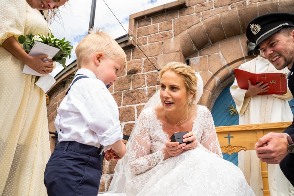 Stemningsfullt bryllupsbilde
