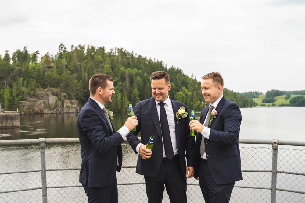 Brudepar og forlovere